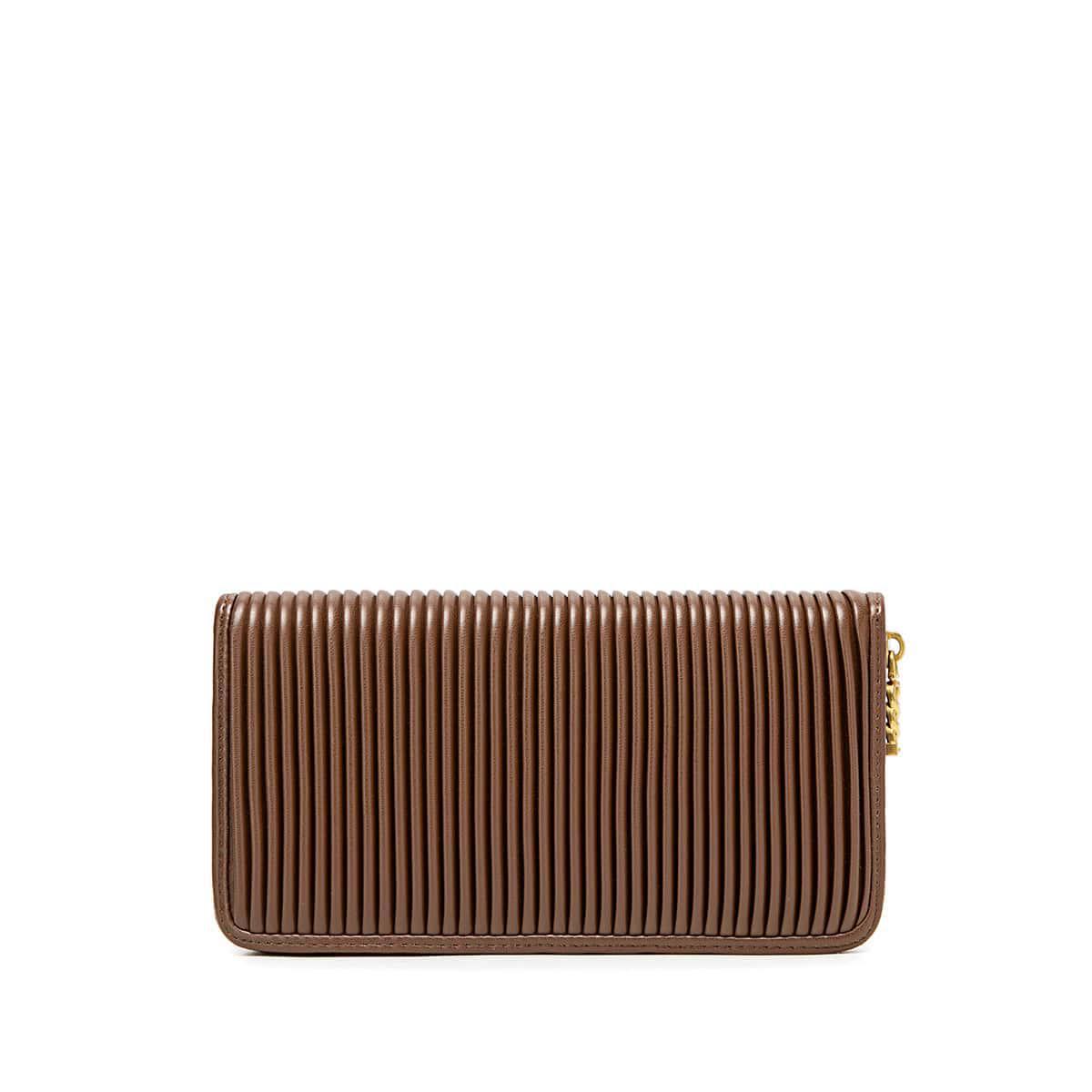 Sandy Pleated Wallet | Espresso
